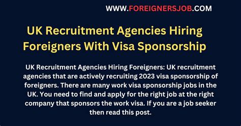 us recruitment agencies for foreigners.